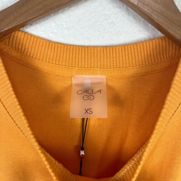 Calia Extended Shoulder Midi Dress Glowing Umber NWT Women’s Size XS - Picture 8 of 9